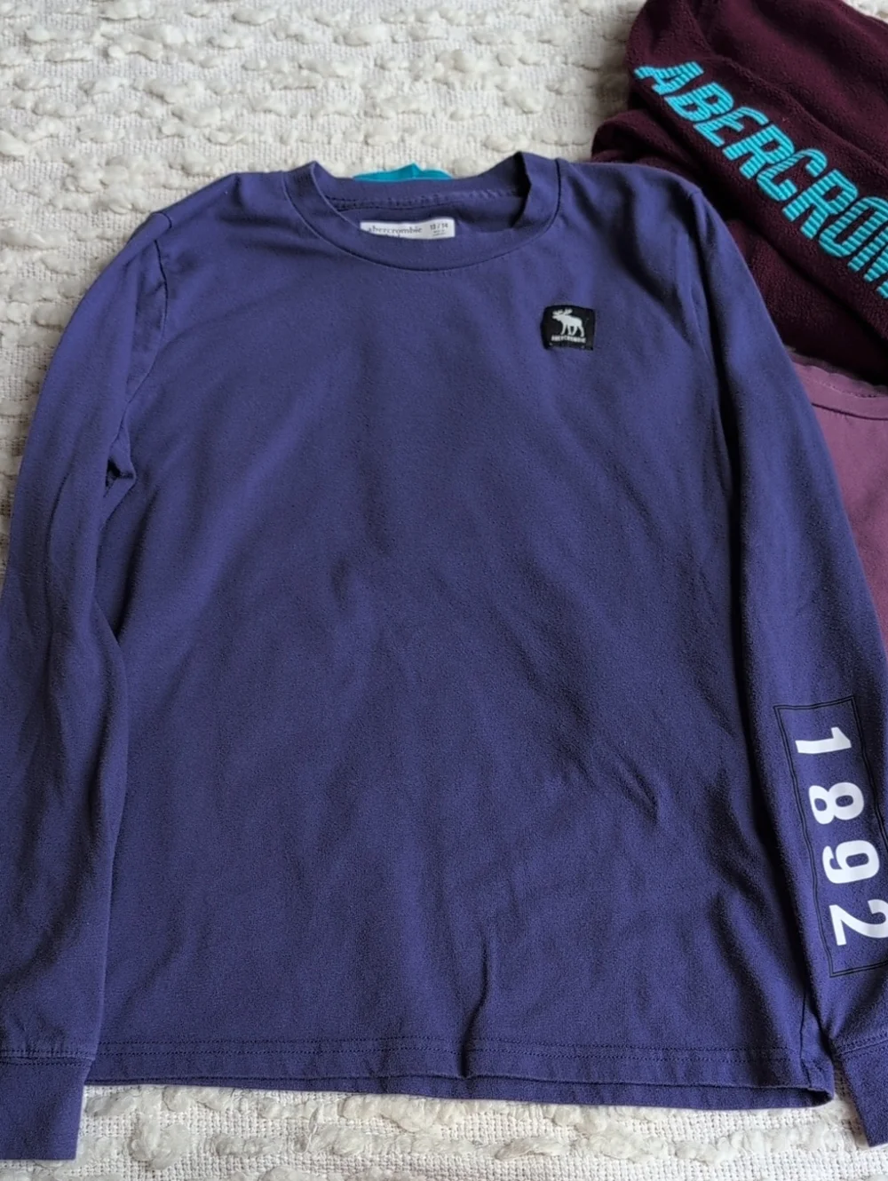 Abercrombie Kids 13/14 Large Kids Boys Tee Bundle Lot Long Sleeve Pullover